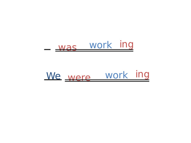 I ing work was ing work We were 