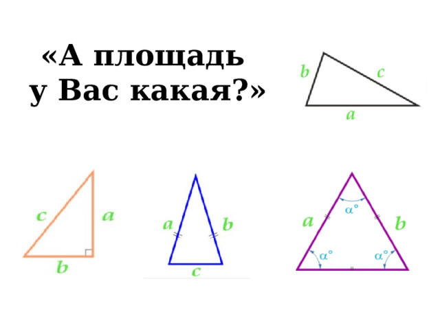 «А площадь  у Вас какая?»