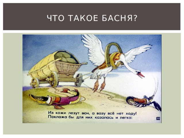 Что такое басня? 
