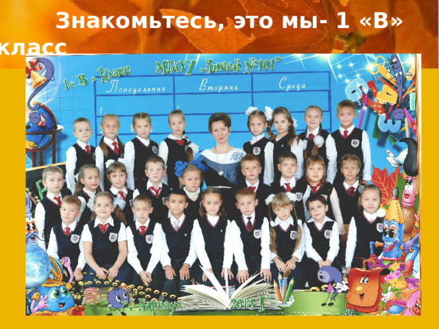   Знакомьтесь, это мы- 1 «В» класс 