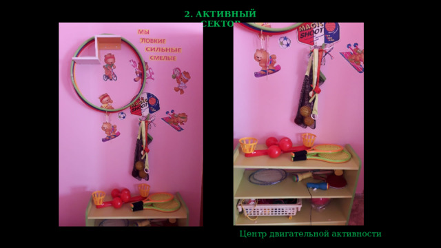 2. АКТИВНЫЙ СЕКТОР  Центр двигательной активности 