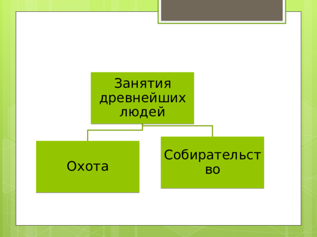 Занятия древнейших людей Собирательство Охота 