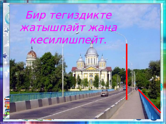 Бир тегиздикте жатышпайт жана кесилишпейт. 