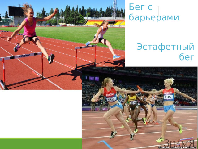 Бег с барьерами Эстафетный бег 