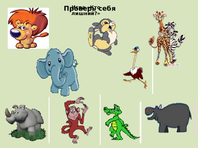 Игра «Кто лишний?» Проверь себя 