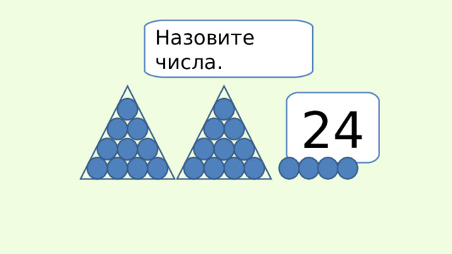 Назовите числа. 24 