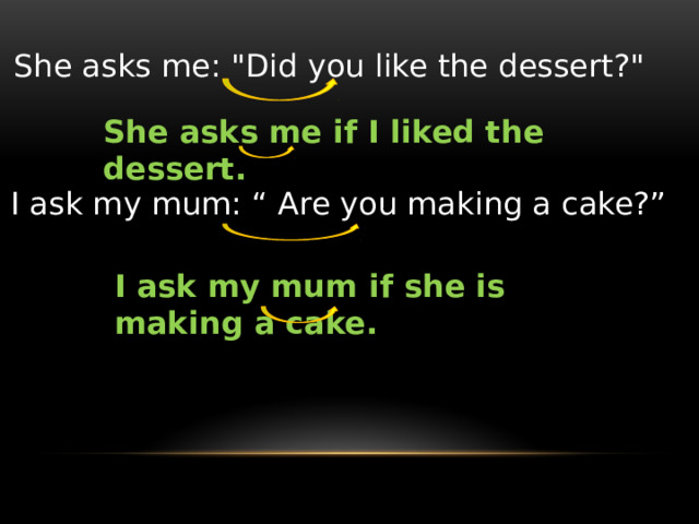 She asks me: 