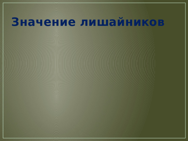 Значение лишайников 