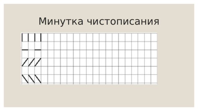 Минутка чистописания 
