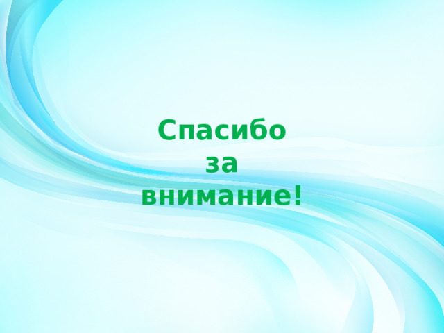 Спасибо  за  внимание! 