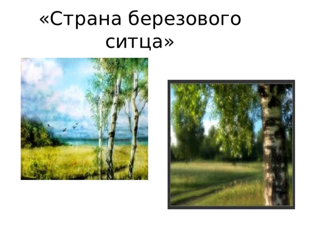 «Страна березового ситца» 