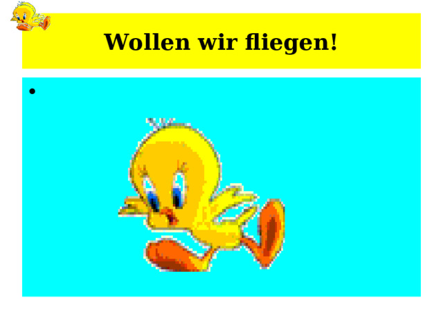 Wollen wir fliegen! 