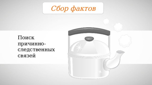 Сбор фактов Поиск причинно- следственных связей 