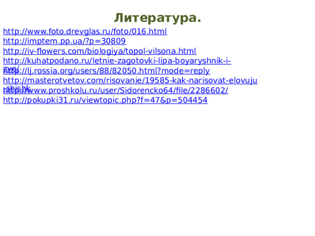Литература. 