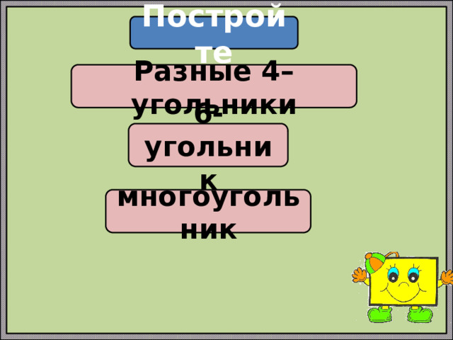 Постройте Разные 4–угольники 6-угольник многоугольник 