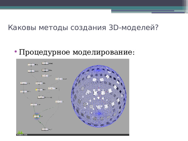 Каковы методы создания 3D-моделей? Процедурное моделирование: 