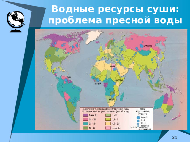 Водные ресурсы суши: проблема пресной воды 7 7 