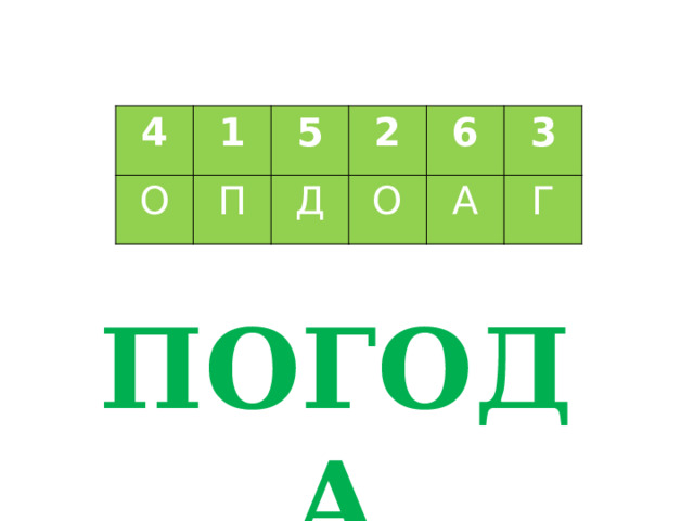 4 1 О 5 П Д 2 О 6 3 А Г ПОГОДА 