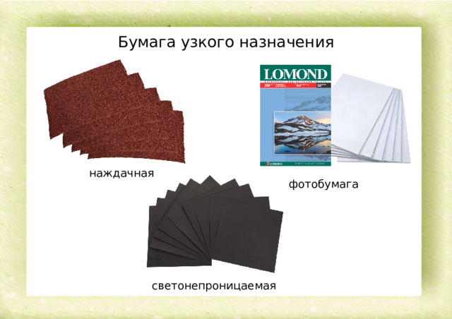 Бумага узкого назначения наждачная фотобумага  светонепроницаемая 