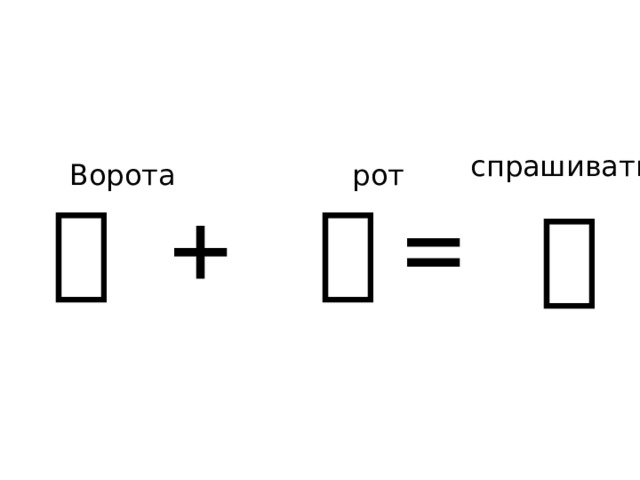 спрашивать  Ворота    рот   门 + 口 = 问 