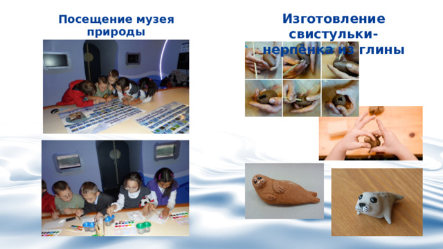 Изготовление свистульки-нерпёнка из глины Посещение музея природы 