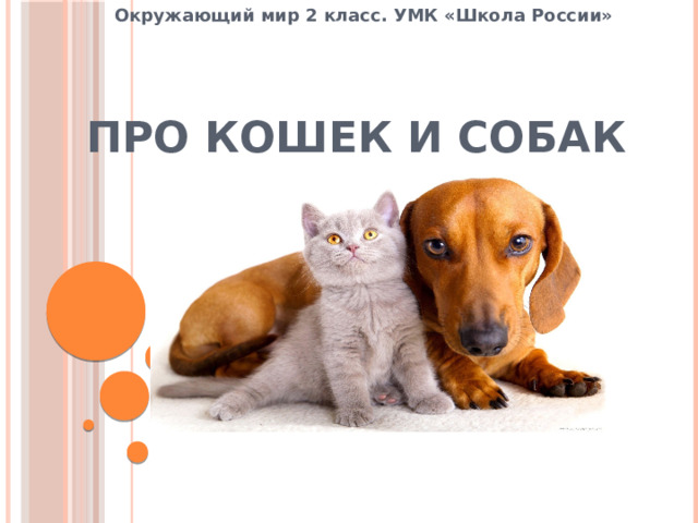 Окружающий мир 2 класс. УМК «Школа России» ПРО КОШЕК И СОБАК 
