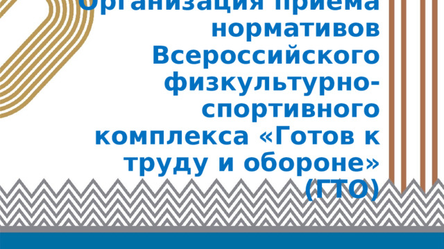 Организация приема нормативов Всероссийского физкультурно-спортивного комплекса «Готов к труду и обороне» (ГТО) 