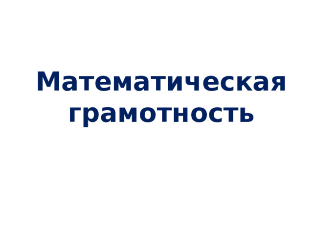 Математическая грамотность 
