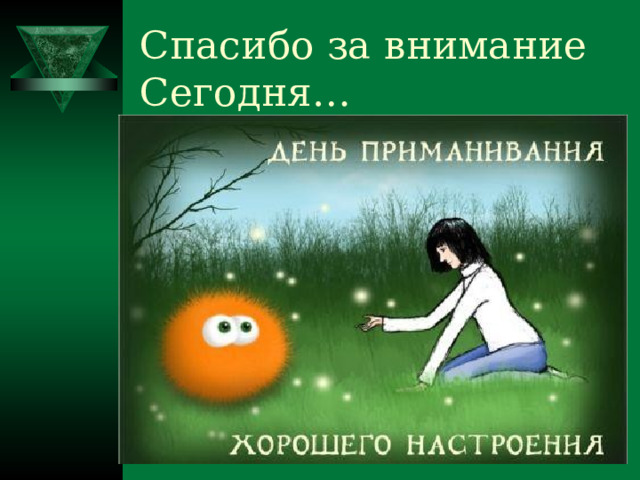 Спасибо за внимание Сегодня… 
