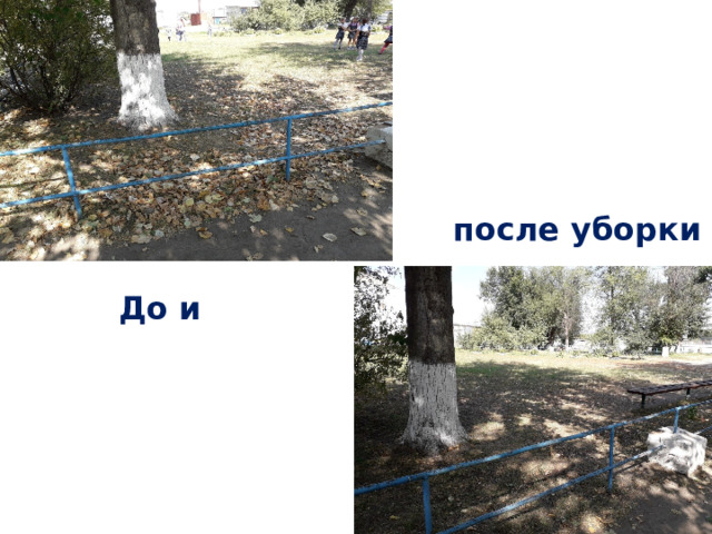 после уборки До и 