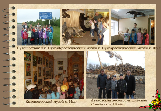 Краеведческий музей г. Пучеж Краеведческий музей г. Шуя Путешествие в г. Пучеж Ивановская лесопромышленная компания п. Палех Краеведческий музей с. Мыт 