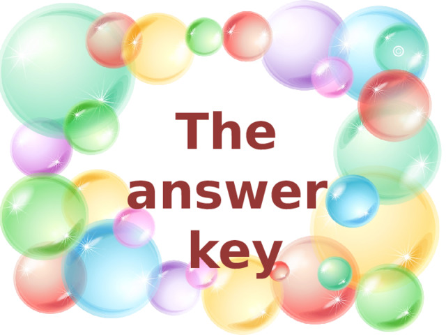 The answer  key 