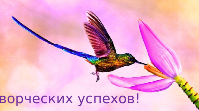Творческих успехов! 