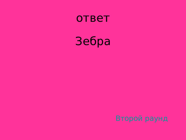 Зебра Второй раунд 