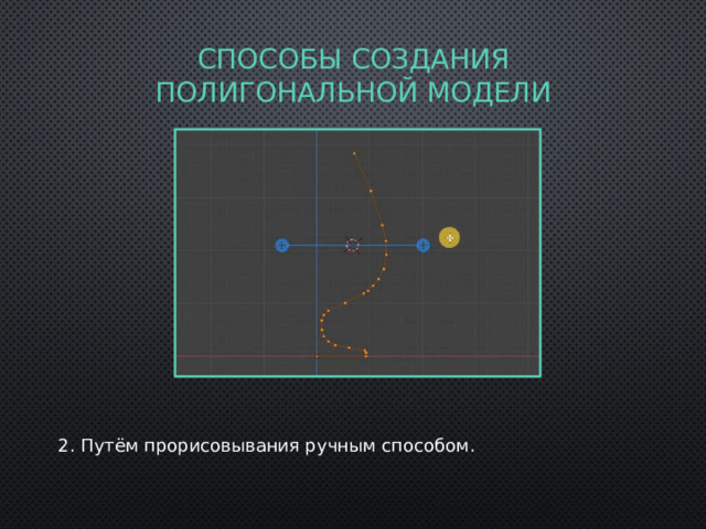 Способы создания полигональной модели 2. Путём прорисовывания ручным способом. 