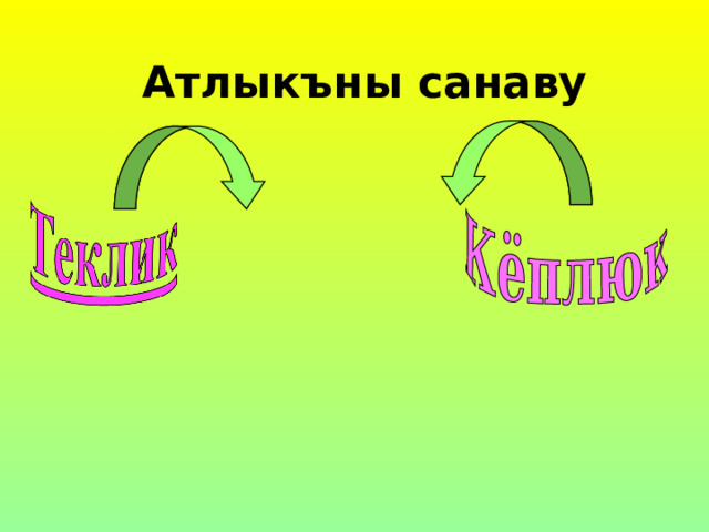  Атлыкъны санаву    