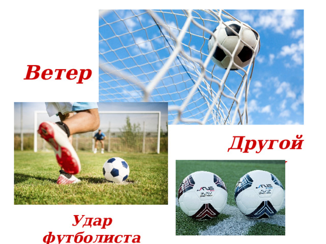Ветер Другой мяч Удар футболиста 