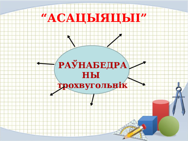 “ АСАЦЫЯЦЫІ” РАЎНАБЕДРАНЫ трохвугольнік 