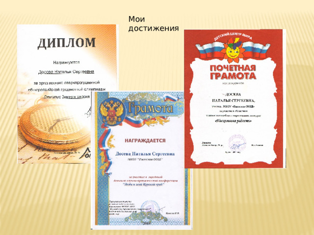 Мои достижения 