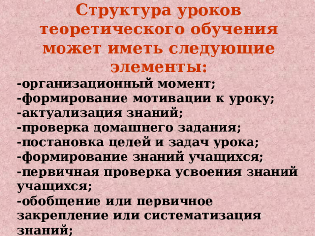 11. Урок-экскурсия тематический комплексный охватывает одну или несколько тем одного предмета базируется на содержании взаимосвязанных тем двух или нескольких учебных предметов 
