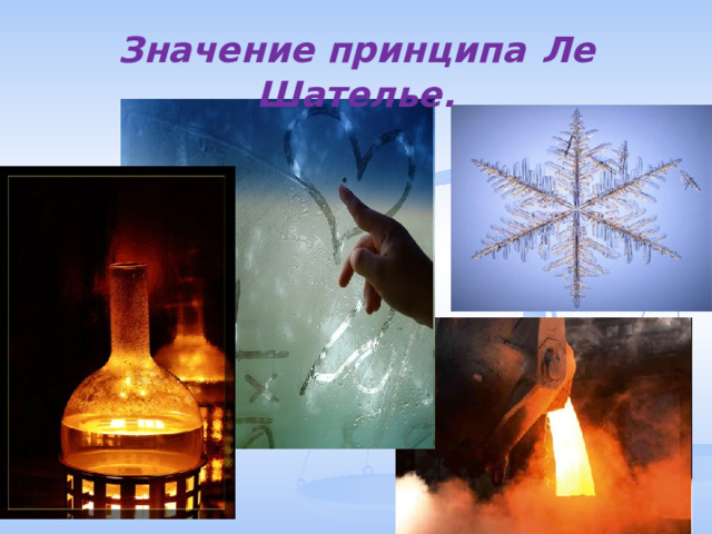 Значение принципа  Ле Шателье. 