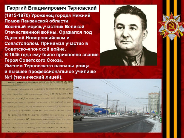 Константин Евграфович Анохин (1913-1941). Уроженец деревни Покровка Никольского района. Герой Советского Союза. Лейтенант. Константин Анохин – военный летчик, посмертно получивший звание Героя Советского Союза за то, что шестого июля 1941 год он направил свой горящий самолет на танковую колонну противника. Художественное панно на стене дома номер 33/51 по улице Красной (на перекрестке с улицей Чкалова)  художники Артур Гультяев и Илья Соколов. 