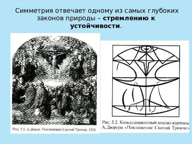  Симметрия отвечает одному из самых глубоких законов природы – стремлению к устойчивости . 