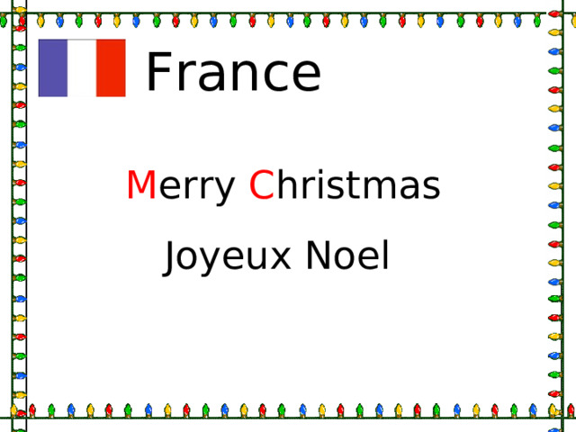 France M erry C hristmas Joyeux Noel 