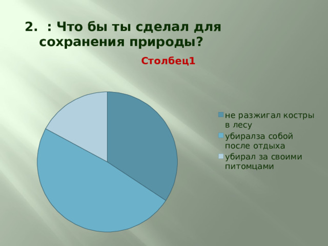 2. : Что бы ты сделал для сохранения природы? 