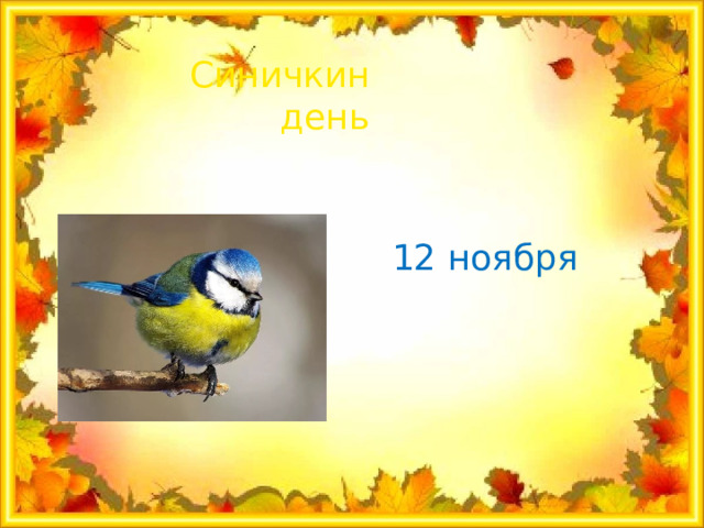  Синичкин  день  12 ноября 