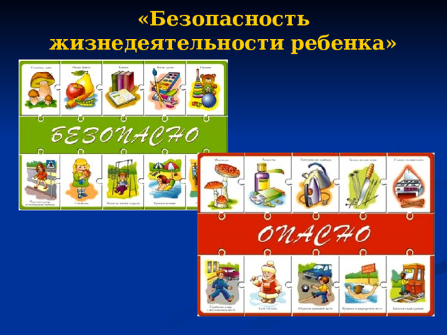 «Безопасность жизнедеятельности ребенка»   