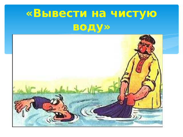 «Вывести на чистую воду» 