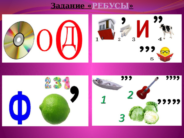 Задание « РЕБУСЫ » 