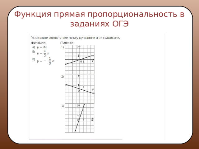 Функция прямая пропорциональность в заданиях ОГЭ 